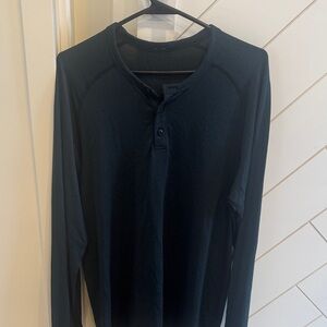 Lululemon dark green Long Sleeve Henley Shirt